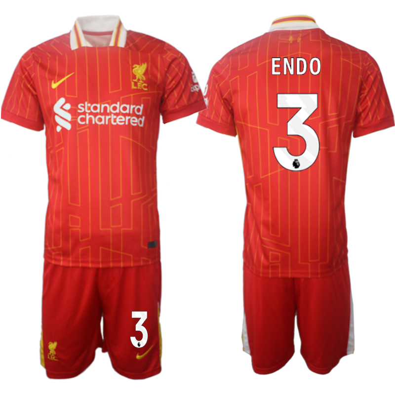 Men 2024-2025 Club Liverpool home red #3 Soccer Jersey